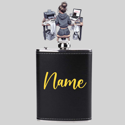 Custom Name Flask, Personalized Flask, Bridesmaid Flasks, Bachelorette Party Flasks, Bridesmaid Proposal, Wedding Favor, Stainless Steel