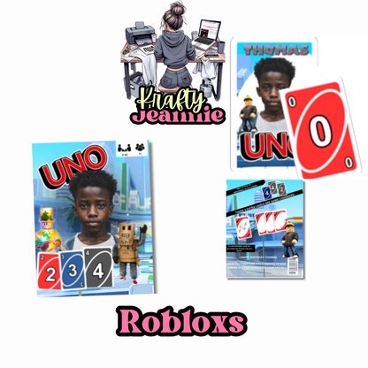 CUSTOM PERSONALIZED Uno Card Game Cards, Custom Full Deck of Cards For Friend or Family Game Night any theme or characters can be included