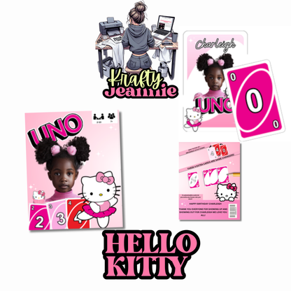 CUSTOM PERSONALIZED Uno Card Game Cards, Custom Full Deck of Cards For Friend or Family Game Night any theme or characters can be included