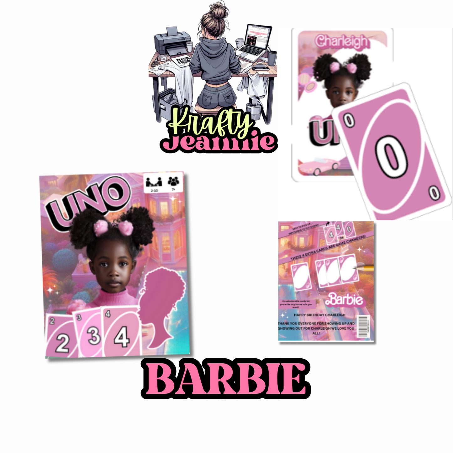 CUSTOM PERSONALIZED Uno Card Game Cards, Custom Full Deck of Cards For Friend or Family Game Night any theme or characters can be included