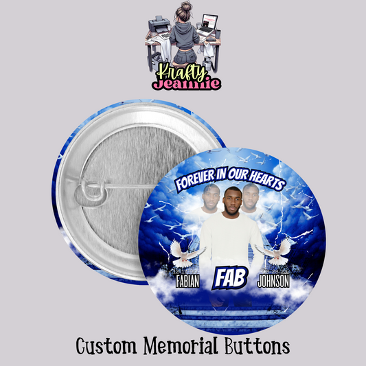 Custom Memorial Buttons