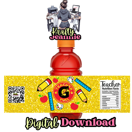 Teacher Sports drink, Teacher Appreciation sports drink, Teacher Appreciation Favor, INSTANT DOWNLOAD