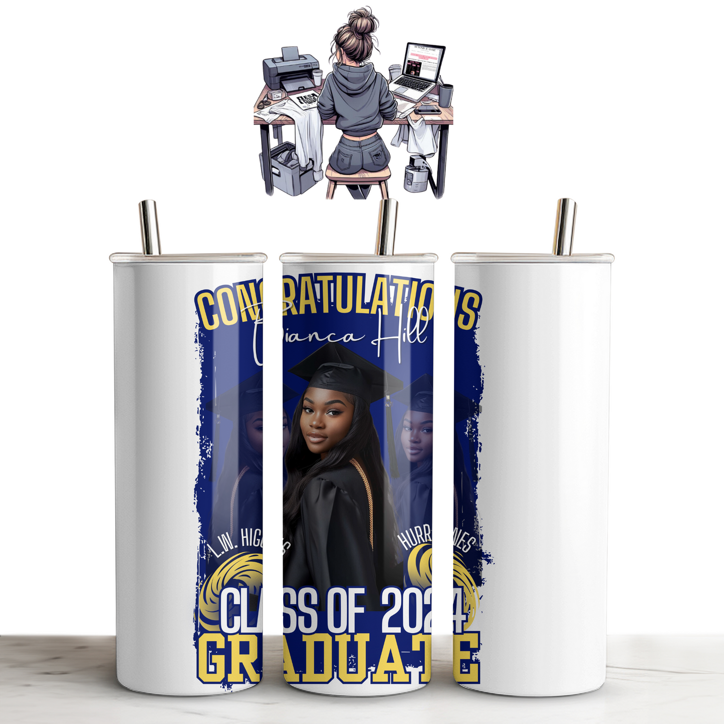 Graduation gifts for him, Graduation tumbler, Graduation gift for her high school, Personalized graduation cup class of 2024, Seniors 2024