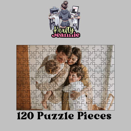 Custom Puzzle from Photo -120 piece puzzles, Custom Jigsaw Puzzle for Birthday, Toddler, Wedding, Kids, Family