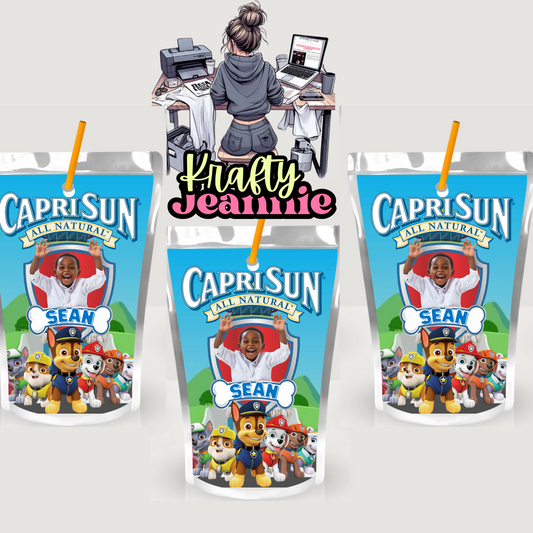 paw patrol  Capri Sun Labels for Birthday Parties - Kool-Aid Jammers & Juice Pouch Designs