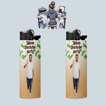 Customized Lighter Wrapper, Personalized Picture Lighter Wraps With or Without Lighter, Lighter Wrap, Lighter Sticker