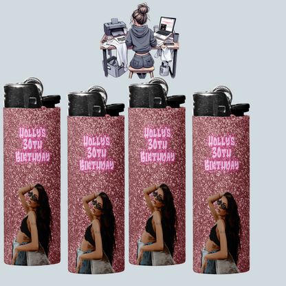 Customized Lighter Wrapper, Personalized Picture Lighter Wraps With or Without Lighter, Lighter Wrap, Lighter Sticker