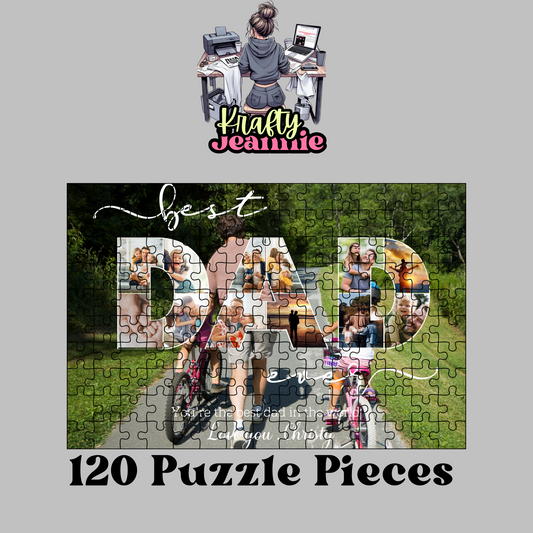 Fathers Day Custom Puzzle from Photo -120 piece puzzles, Custom Jigsaw Puzzle for Dads