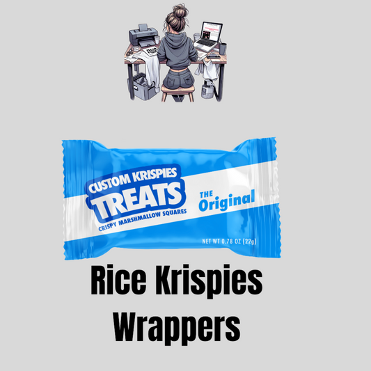 Custom Order Krispies Treats, Rice Krispies Label, Custom Birthday, Rice Krispy Treat