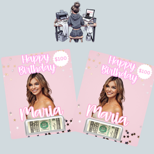 Custom Birthday money cards| personalized gift cards